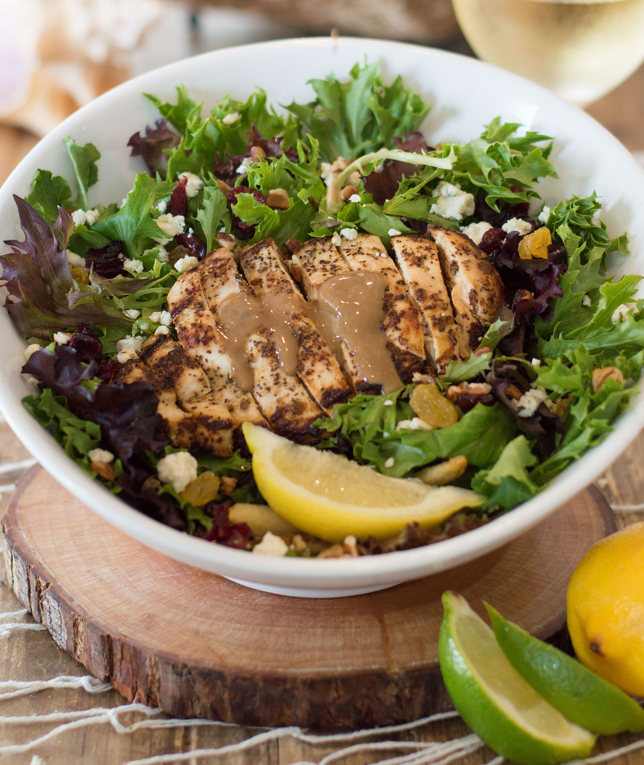 harvest salad with grilled chicken